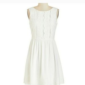Doe and Rae white dress with ruffle and lace